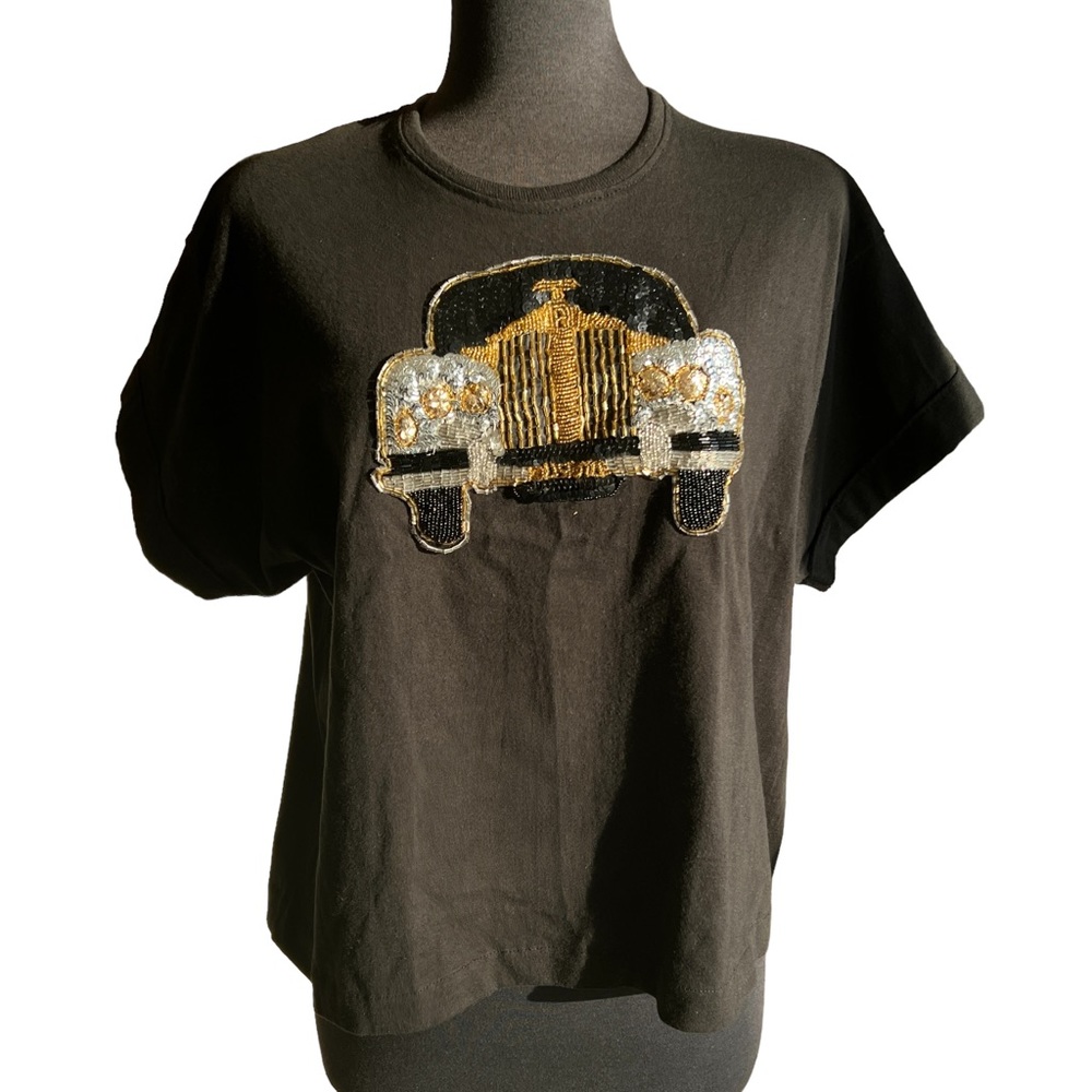 VINTAGE SINGLE STITCH Sequenced Short Sleeve Tee Shirt Car Design Rolls Royce